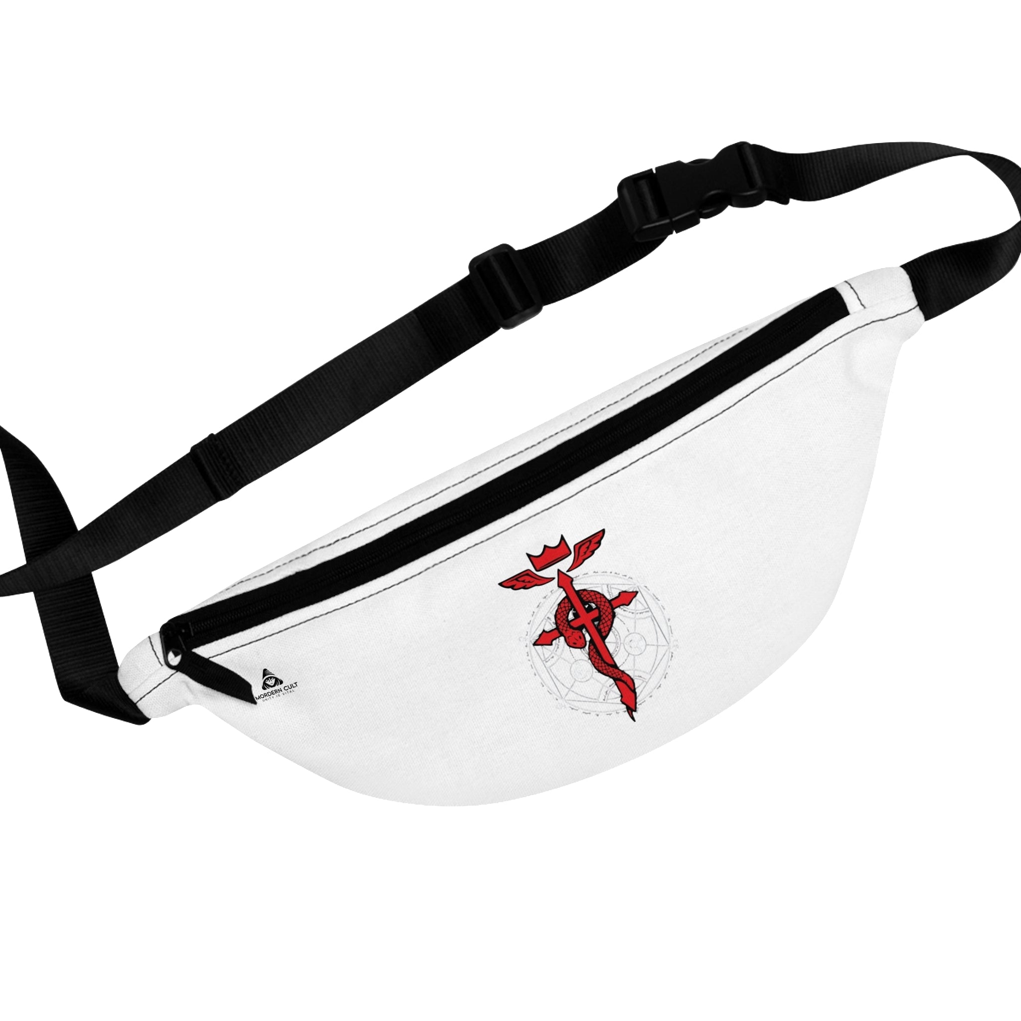 Fanny Pack — Red Alchemical Cross Emblem Waist Bag