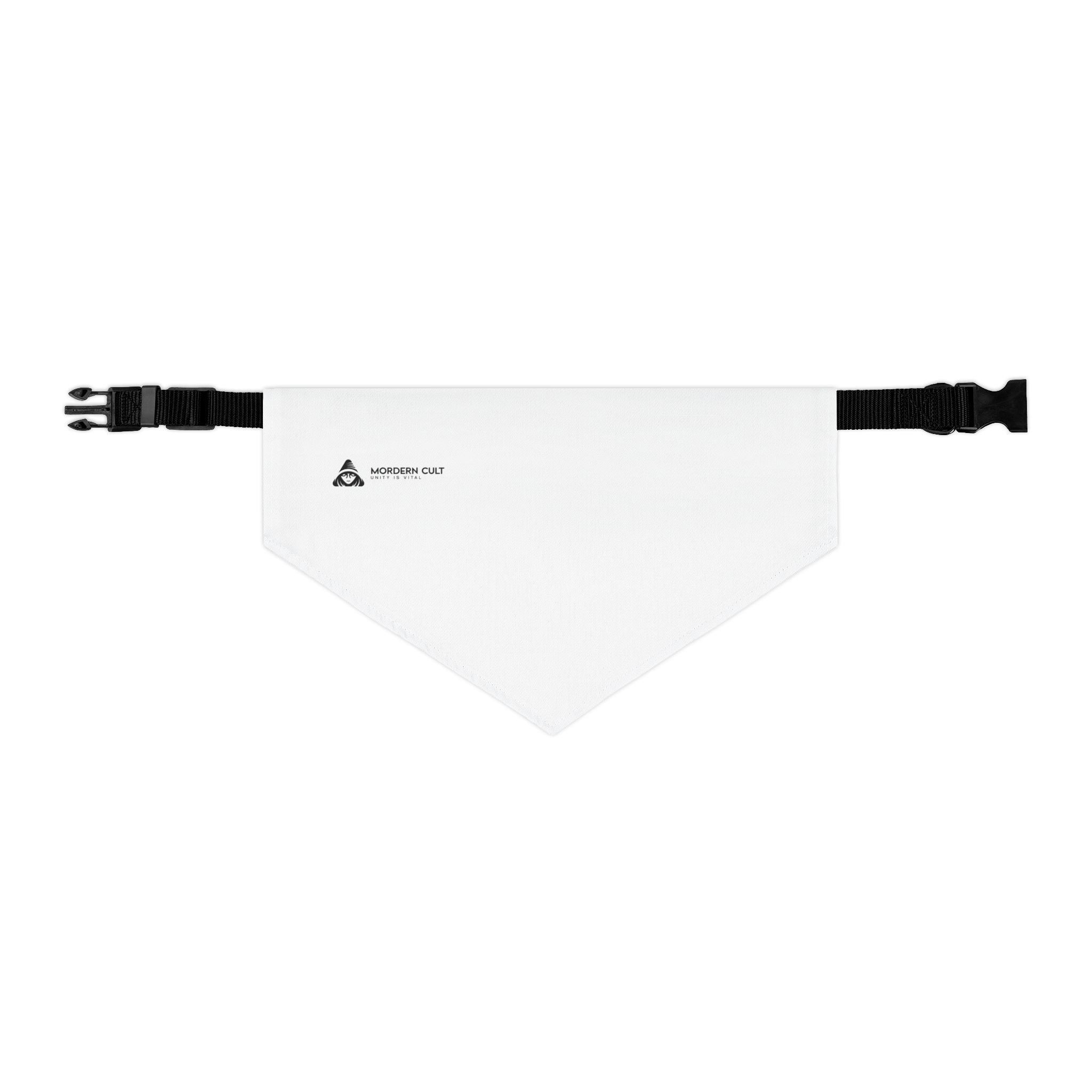 White Pet Bandana Collar — Plain Triangle Dog & Cat Scarf, Customizable Pet Accessory