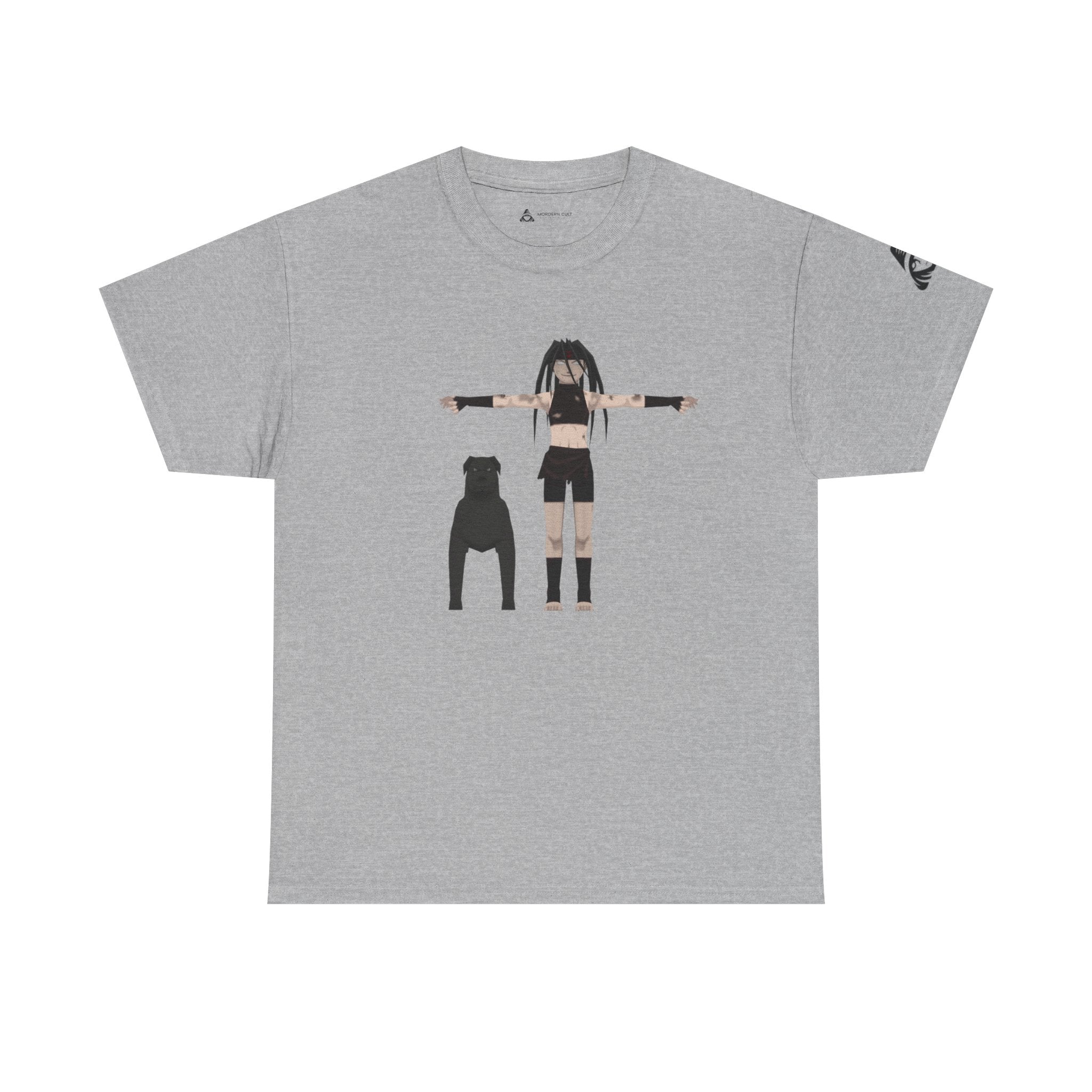 Anime Girl & Bear Graphic Tee — “uniti, is vital” Statement Shirt