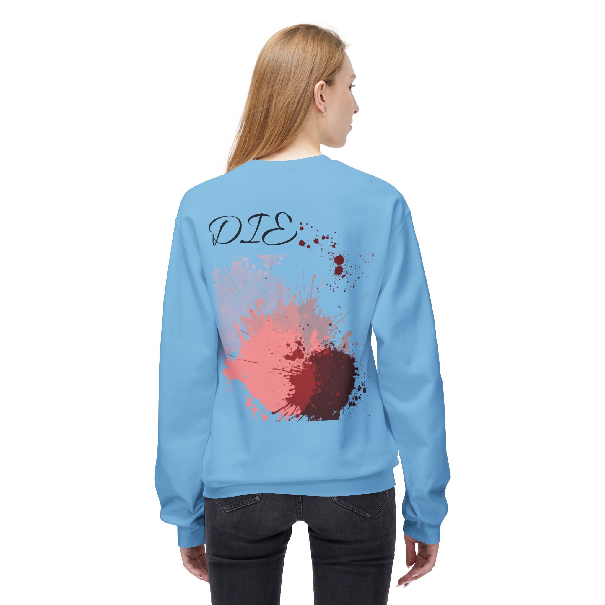 'DIE' Pink & Red Paint Splash Graphic Back