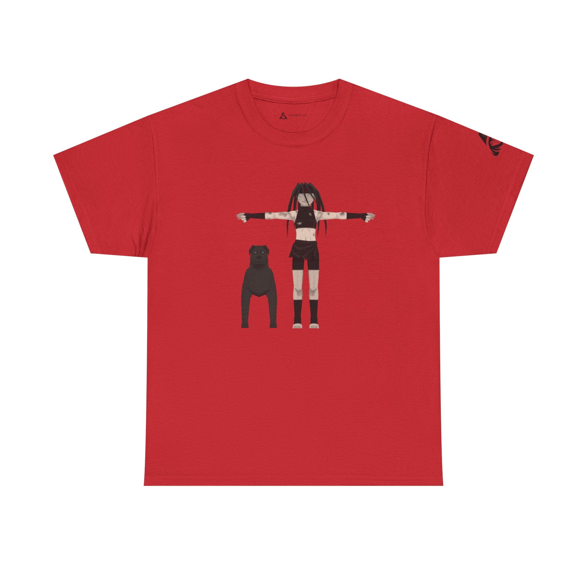 Anime Girl & Bear Graphic Tee — “uniti, is vital” Statement Shirt