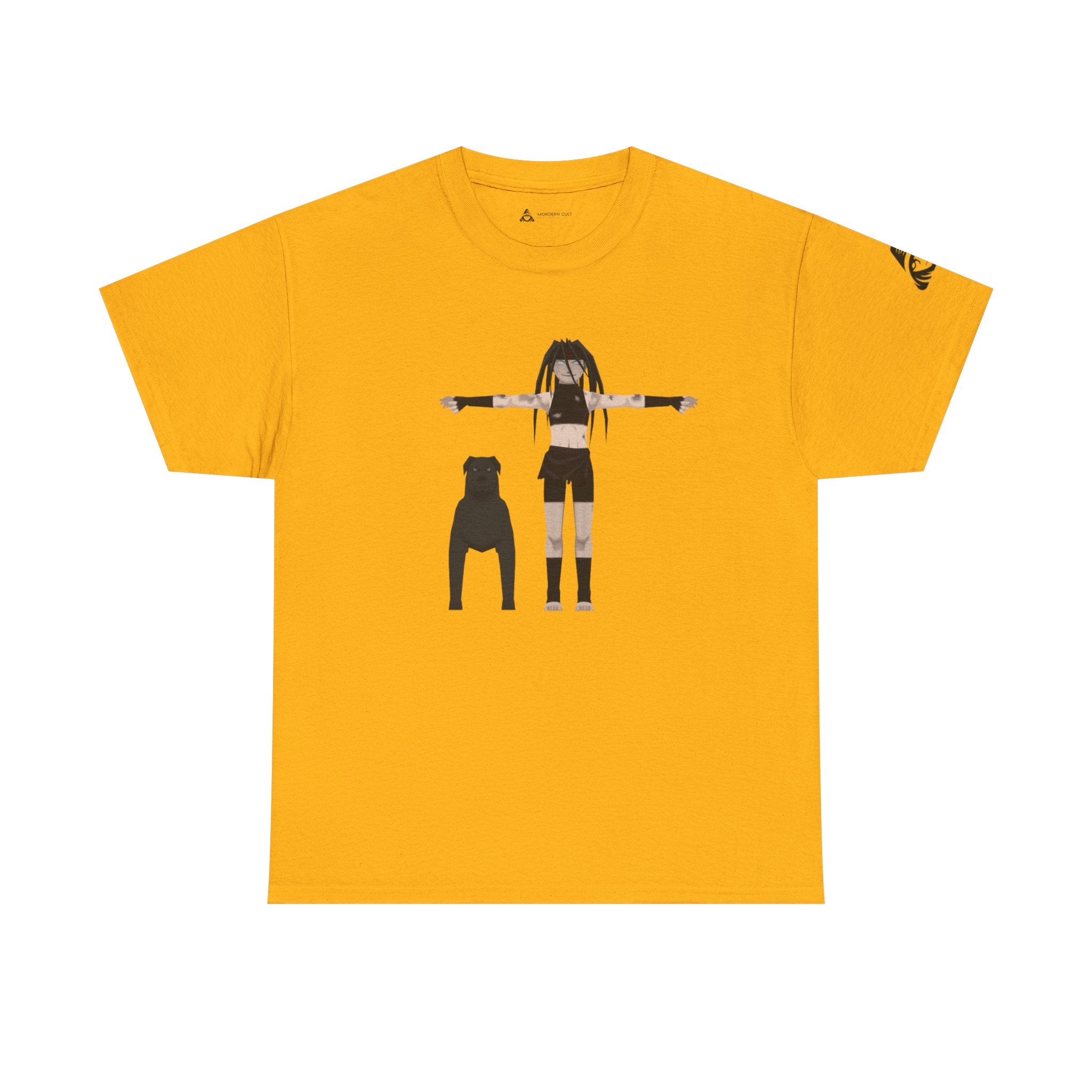 Anime Girl & Bear Graphic Tee — “uniti, is vital” Statement Shirt