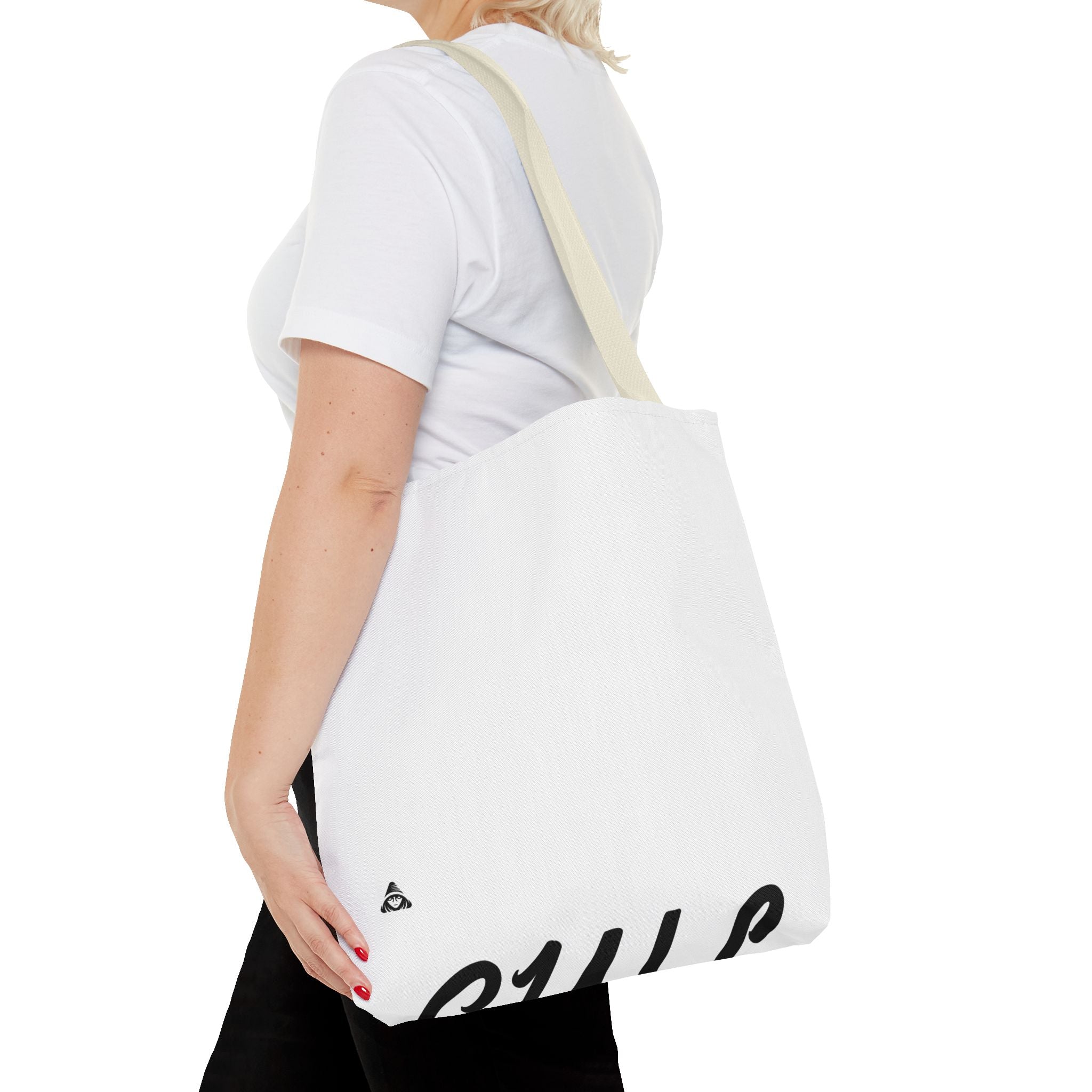 Blank All-Over Print Tote Bag — White Canvas Carryall