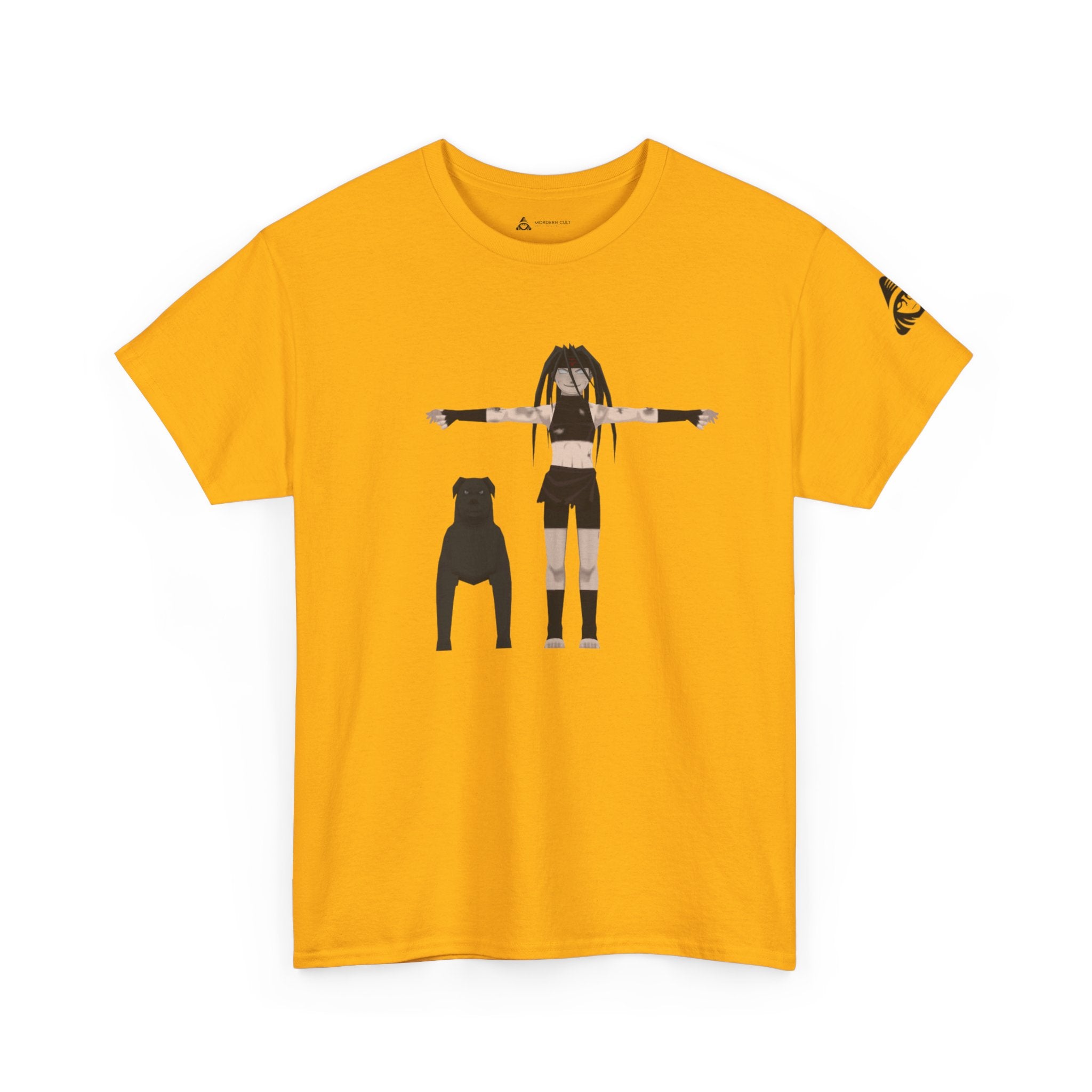 Anime Girl & Bear Graphic Tee — “uniti, is vital” Statement Shirt