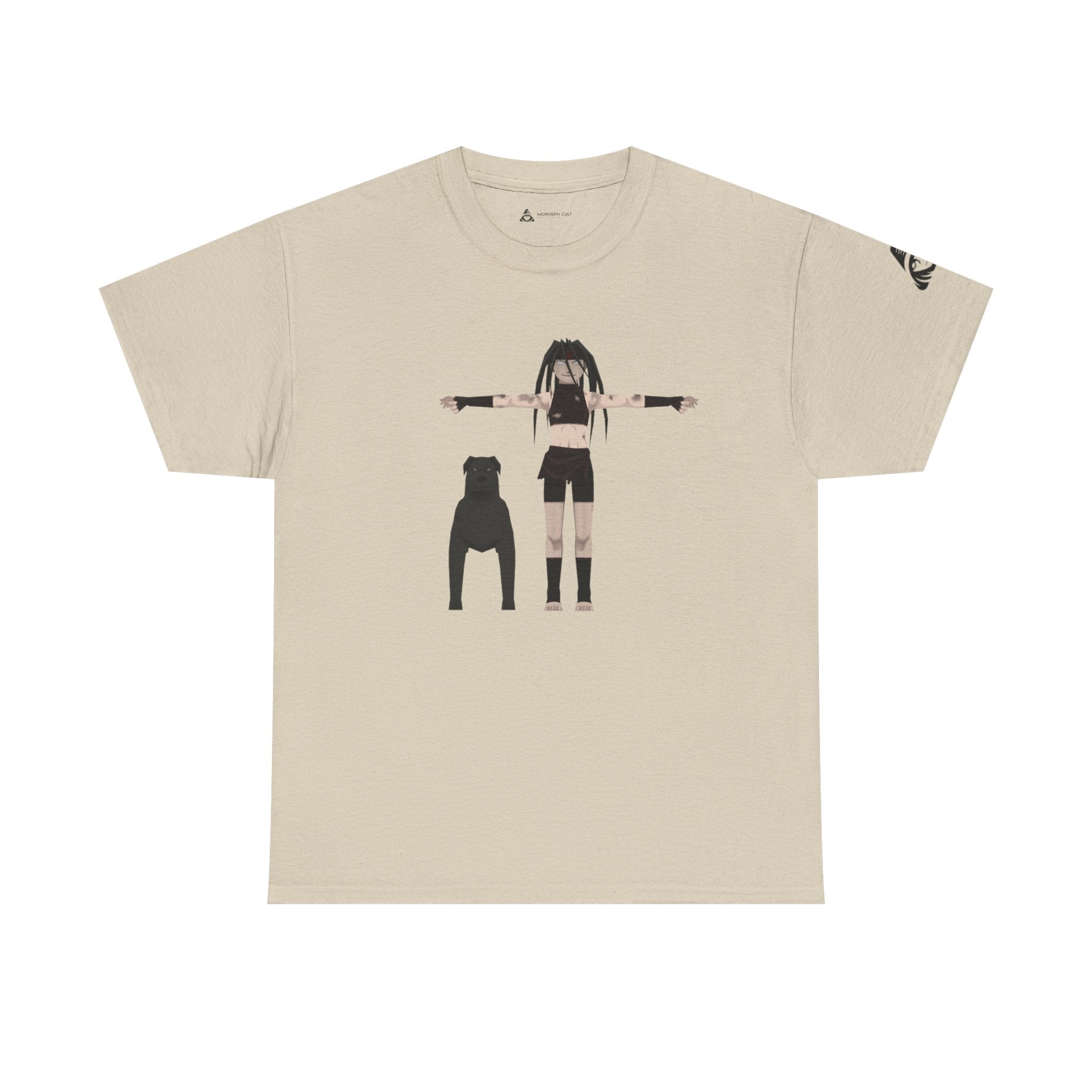 Anime Girl & Bear Graphic Tee — “uniti, is vital” Statement Shirt